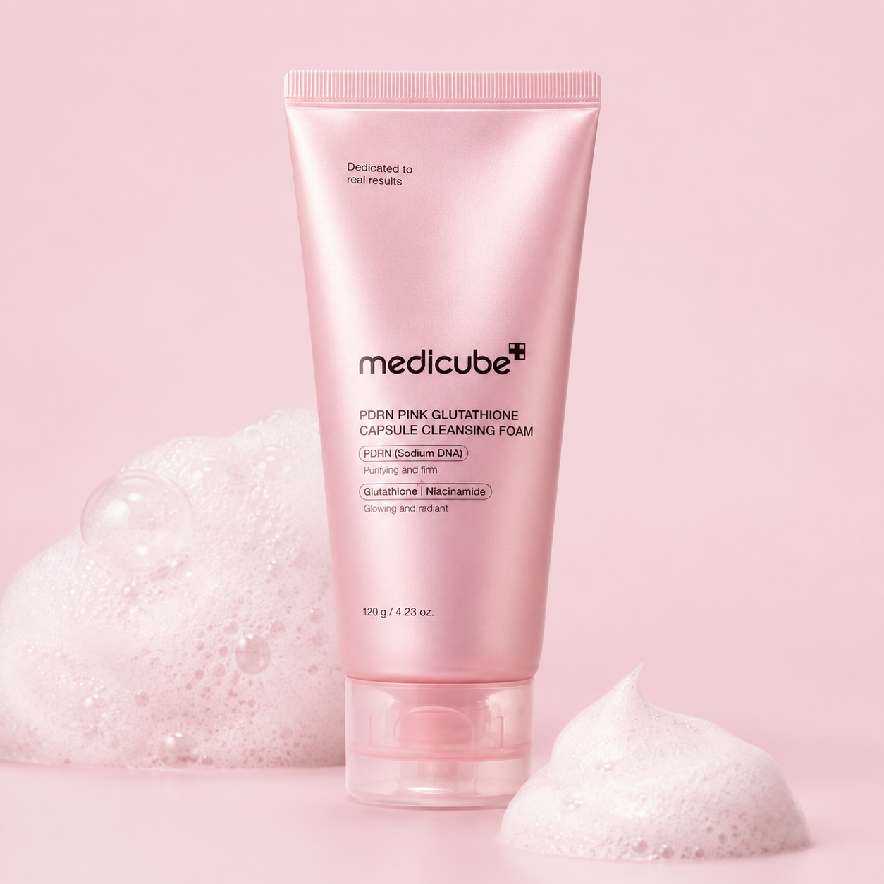 Medicube PDRN Pink Glutathione Capsule Cleansing Foam